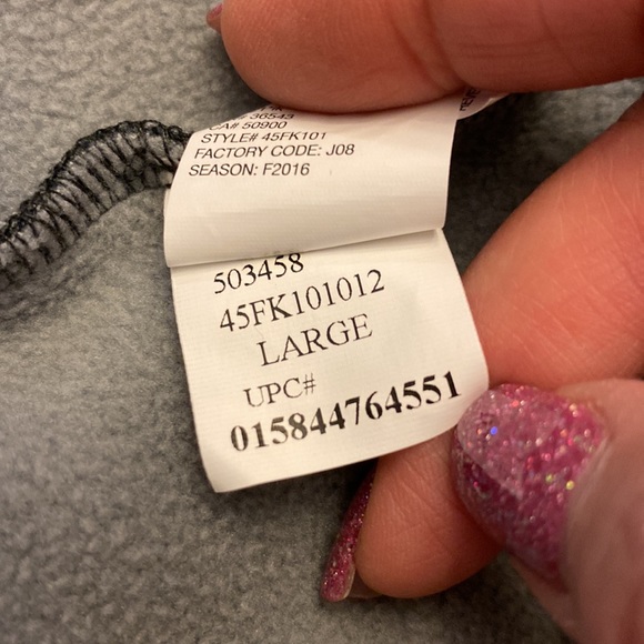 IZOD men’s advantage fleece crew neck classic fit l/s gray sweatshirt size L - Picture 8 of 10